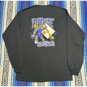 Vintage Ridge Ruckus Bulldog Basketball Long Sleeve T Shirt Men's Medium Black